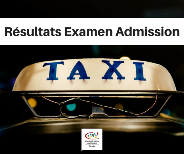 résultat examen admission taxis VTC décembre 2017
